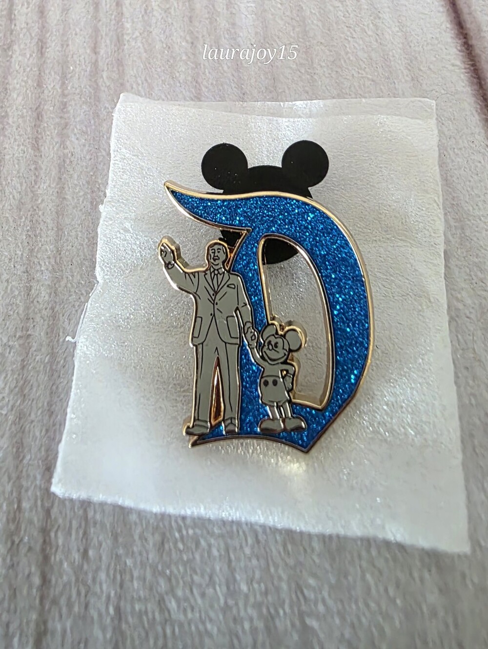 Walt Mickey Partners Statue Key To Disneyland 70th Exclusive D Pin Gold Blue